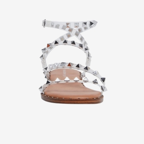 Madden Girl Clear Fairway studded sandals - Picture 2 of 5